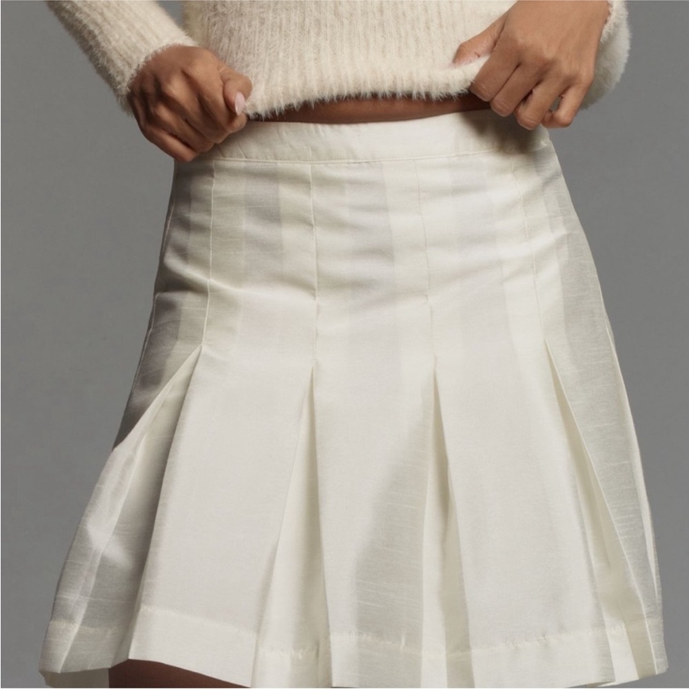 Maeve Pleated Taffeta Skirt